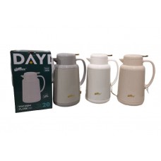 Solid Colored Vaccum Thermos w/ Green Glass (1 Liters) (12)